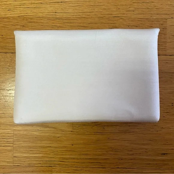 Shiraleah White Satin Jeweled Wedding Bachelorette Prom Gown Formal Clutch Small - Picture 3 of 5